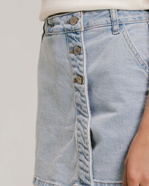 Short Falda Azul Cielo